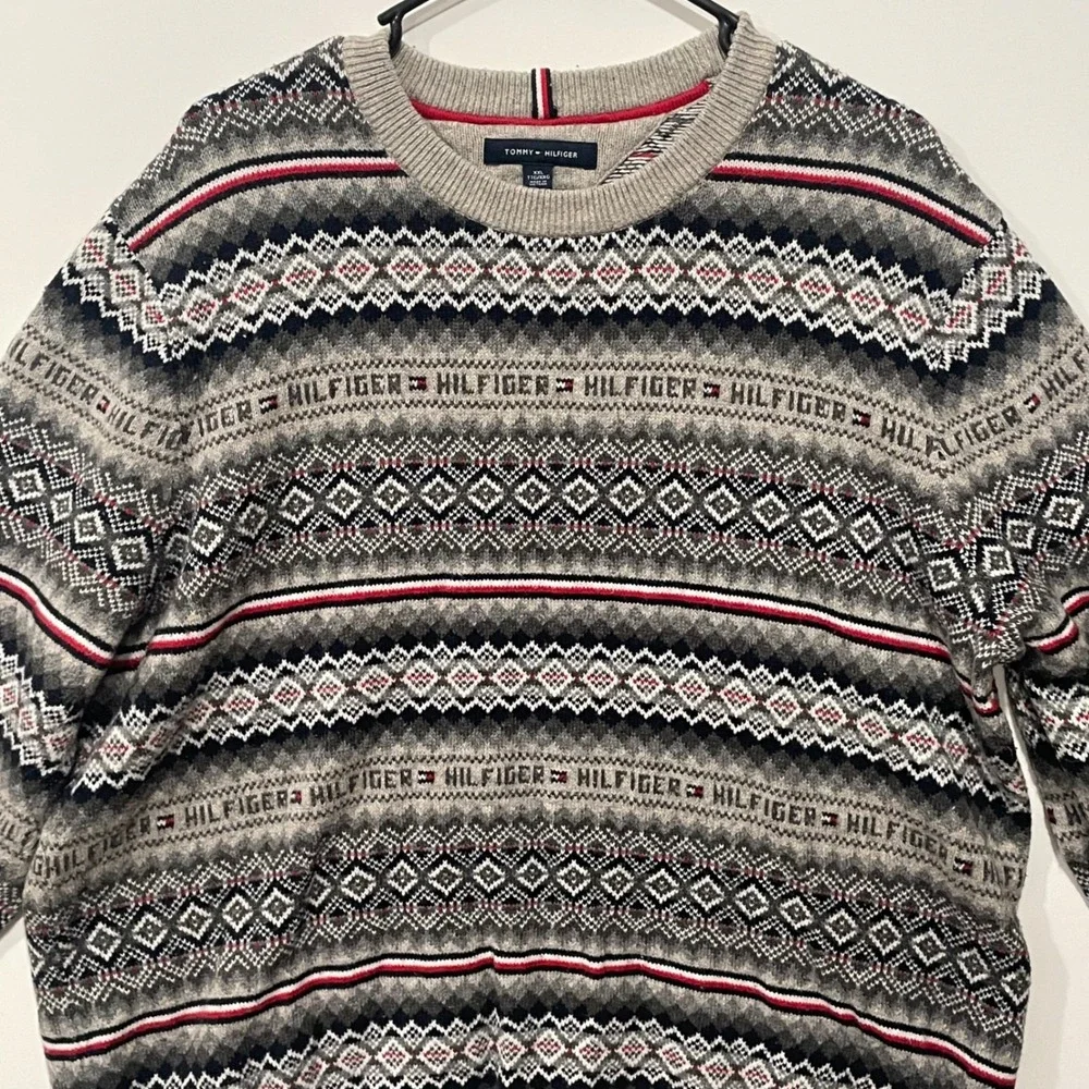 Tommy Hilfiger Fair Isle Sweater XXL Luxury‎ Blend Wool Cotton Blend Menswear